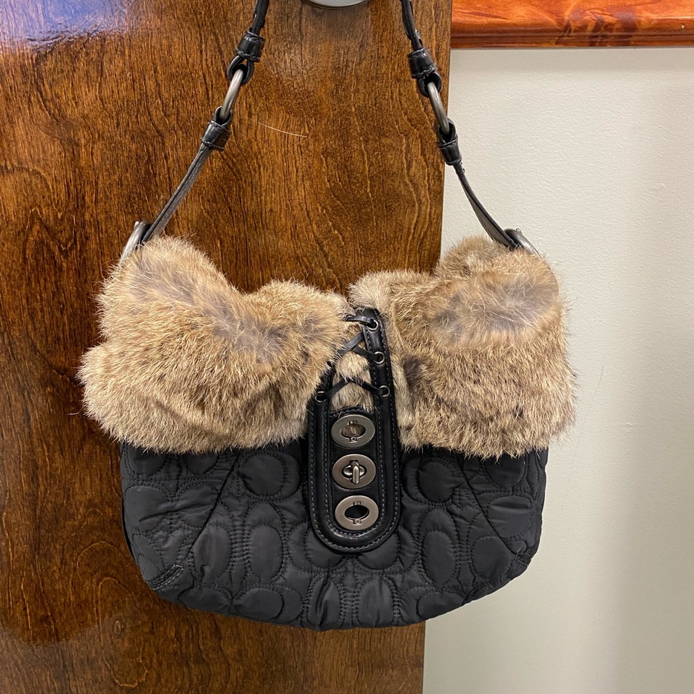 Coach Soho Fur Ski Bag - 9443.